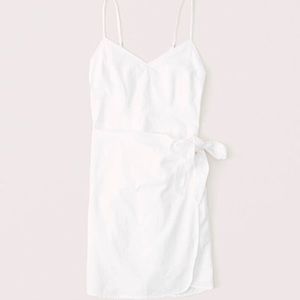 Abercrombie white mini wrap dress
